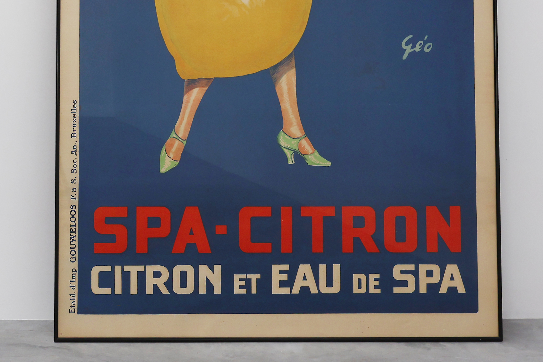 Large famous rare Art Deco affiche by Geo for Spa, Belgium 1920sthumbnail